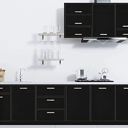 practicalWs 35.4 in x118 in Black Wallpaper Peel and Stick Wallpaper - color: Black, size: 35.4" x 118"