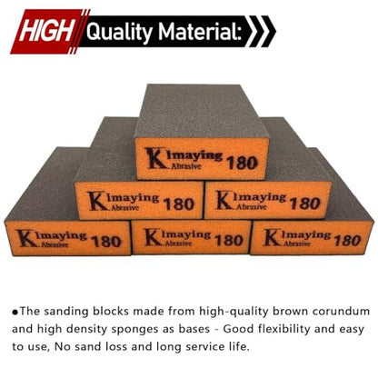 Sanding Sponge, 180 Grit Assortment Sanding Block - size: 180grit - 6pcs