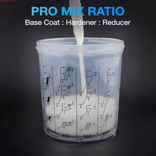 Disposable Paint Cups System 20 oz (600ml) Kit, 50 Liners & Lids
