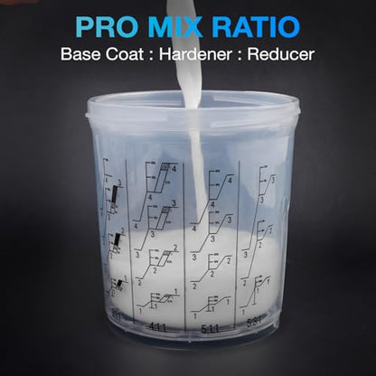 Disposable Paint Cups System 20 oz (600ml) Kit, 50 Liners & Lids