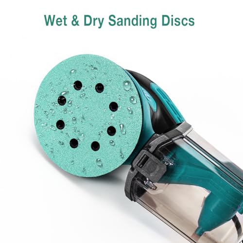 5-Inch 8-Hole Wet Dry Sanding Discs 180 Grit Sandpaper, 50-Pack