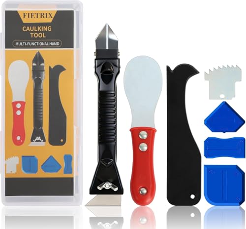 Caulking Tool Kit with Caulk Remover & Putty Knife Scraper