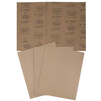 9x11 inch 5 Sheets Sandpaper, Wet or Dry 15000 High Grit Extra Fine Sand Paper, Silicon Carbide Waterproof Abrasive Pads for Automotive Sanding, Wood Turing Finishing, Metal Furniture Polishing - color: 5pcs (15000)