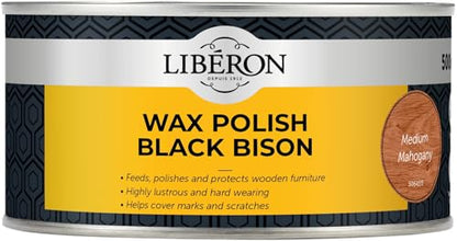 Liberon Black Bison Paste Wax, 500 ml, Medium Mahogany - color: Medium Mahogany, size: 16.9 Fl Oz (Pack of 1)