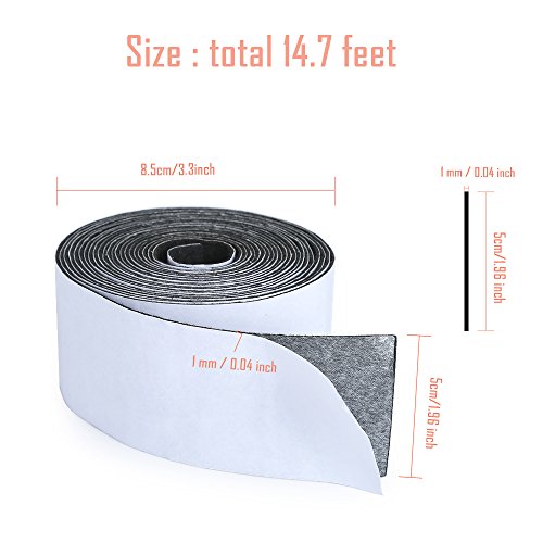 Pllieay 1 Pack Felt Tape in Self Adhesive, 1.96inch x 0.04inch x 14.7feet