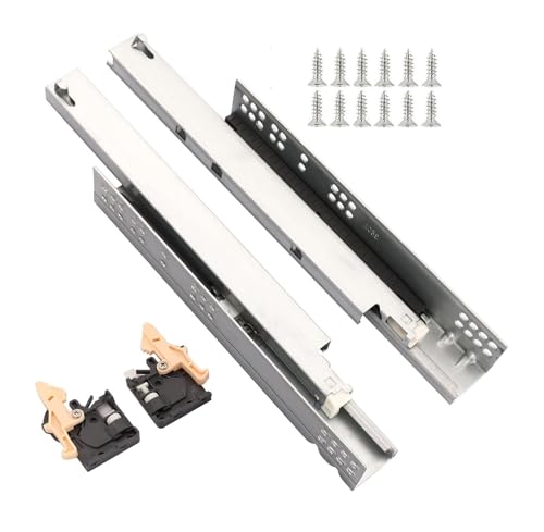 27 Inch Perform Max 6X Heavy Duty Undermount Soft Close Slides Pack of 2 Pair, Cold Rolled Steel with 3D Locking Device. 100 Pound Capacity, 6 Way Adjustable - size: 27 Inch