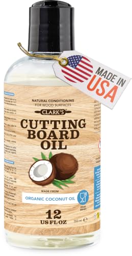 CLARK'S Cutting Board Oil made with Organic Coconut Oil, 12 Oz - Food Grade - style: Coconut Extract