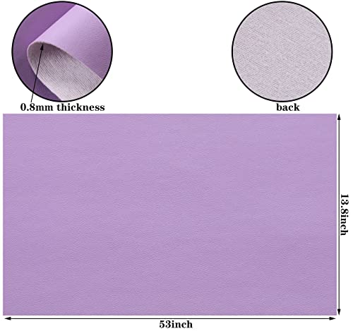 Picheng Smooth Faux Leather Sheets: 13.8"X53" Solid Soft Faux Leather Roll - color: Light Purple