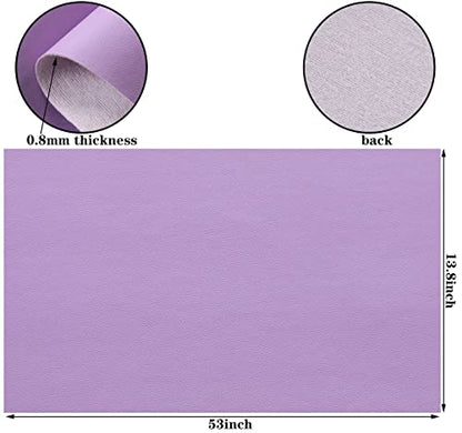 Picheng Smooth Faux Leather Sheets: 13.8"X53" Solid Soft Faux Leather Roll - color: Light Purple