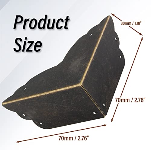 BokWin 4 Pcs Metal Furniture Corner Protectors, 2.76"x2.76"x1.18"
