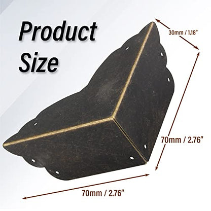 BokWin 4 Pcs Metal Furniture Corner Protectors, 2.76"x2.76"x1.18"