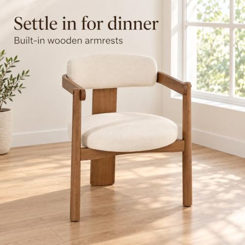 7-Piece Solid Wood Dining Chair Set with Large Kitchen Table, Walnut - color: Beige,dark Brown,walnut