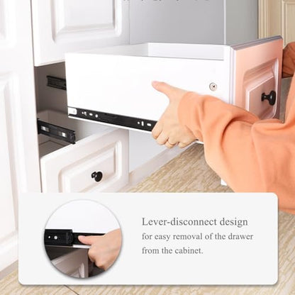 2 Pairs Soft Close Drawer Slides 16 inch Full Extension Heavy Duty Drawer Slides Ball Bearing Metal Drawer Runners Rails Track - size: 16 in.