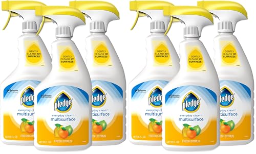 Pledge pH-Balanced Multisurface Cleaner Spray for Everyday Care,Fresh Citrus Scent,25oz,(Pack of 6) - size: 25 Fl Oz (Pack of 6)
