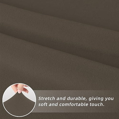 Easy-Going Stretch Dining Room Chair Slipcovers Set of 4, Taupe - color: Taupe