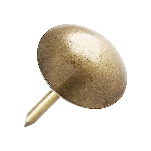 30mm Bronze Antique Upholstery Nails, Round Large-Headed Nail, Bronze Furniture Tacks for Furniture Cork Board Wooden Furniture Decorative DIY Projects 20Pcs (Bronze, 1-3/16")