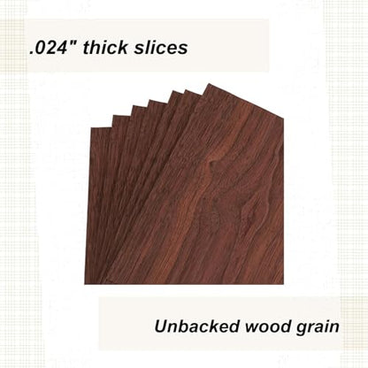 Walnut Veneer 8" X 8", 7-Piece