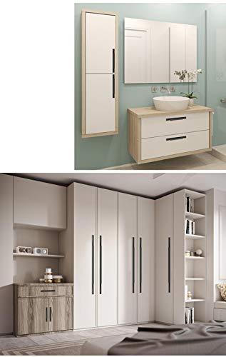 Kitchen Cabinet Pulls - Black Cabinet Handles - 5 Pack Long Cabinet Hardware for Drawers Dresser Furniture Pulls (18.9 inches Hole Center - 23.62 inches Length) - size: 18.9 inches Hole Center - 23.62 inches Length