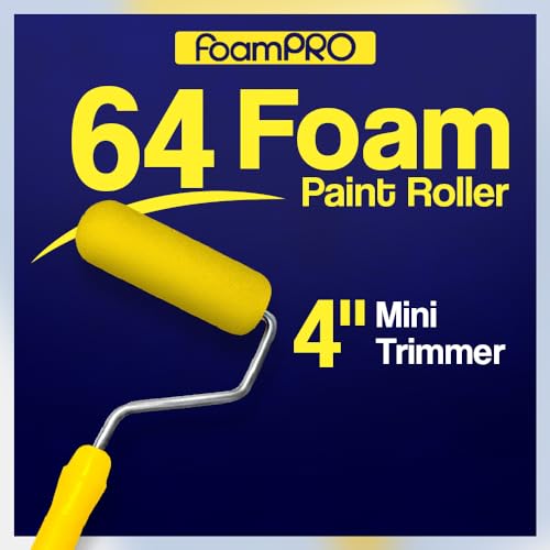 Foampro 64 Foam Paint Roller, Pack of 1 - size: Pack of 1, style: Trimmer 4"