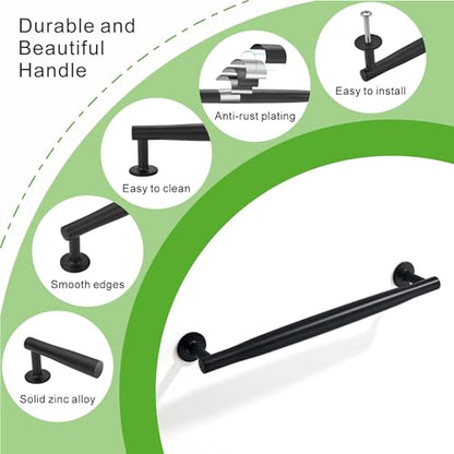 SAILING 10 Pack Cabinet Handles-5"/128mm Matte Black Cabinet Pulls for Kitchen Bathroom Living Room Bedroom Modern Drawer Handles - color: Matte Black, size: 5"(128mm) Hole Center-10Pcs