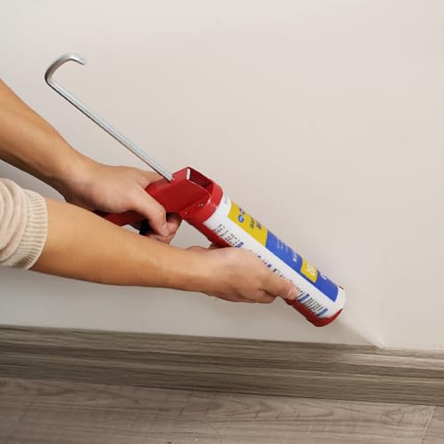 Bates- Caulking Silicone Gun, 10:1 Thrust Ratio, Hand Caulking Guns, No Drip - color: Red & Deep Blue, size: 1 Pack