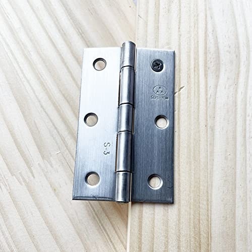 2pcs 304 Stainless Steel 3.5-inch Folding Butt Hinges Home Furniture Hardware Door Hinges for Door Case Lid Wooden Box Chest (89mm x 55mm x 1.5mm) - size: 2pcs 3.5-inch w Screws
