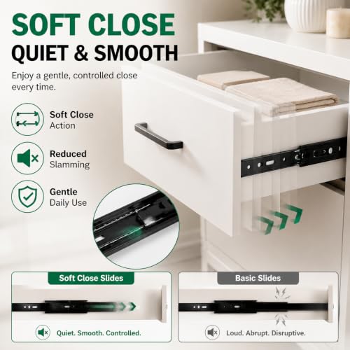 Black Drawer Slides, 14 Inch, 2 Pack - size: 14 Inch