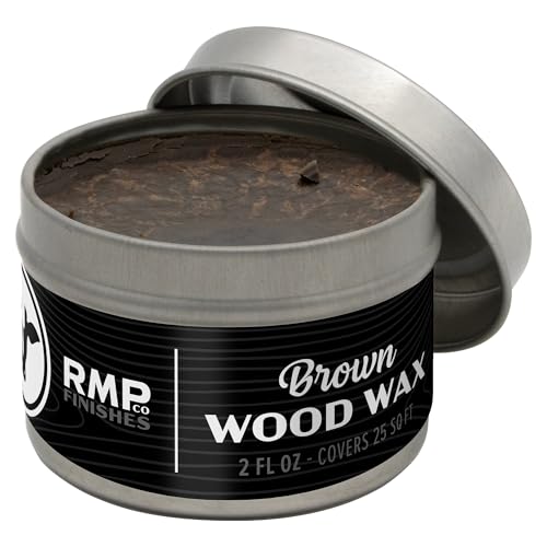 RMP Finishes Wax for Wood Finishing, Unfinished Furniture, Cutting Boards, Butcher Blocks, Food Grade, Vegan, Brown, 2 oz. - color: Brown, size: 2 Fl Oz