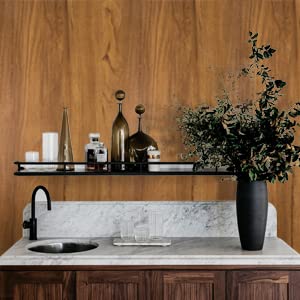 COSNIGHT Wood Grain Contact Paper for cabinets Peel and Stick Wallpaper - color: Brown, size: 15.7" x 590"