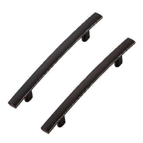 30 Pack Oil Rubbed Bronze Cabinet Handles, 4" Hole Center Curved Pulls - color: Oil Rubbed Bronze, size: 4" Hole Center