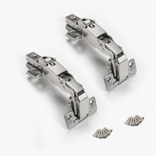 165 Degree Soft Close Cabinet Hinges, Face Frame Mount,3D Concealed Slow Self Closing for Folden Cupboard, 2-Pack, for Corner Kitchen Cabinet, Cupboard Folded, Folden Door, Closets - color: 165 Degree