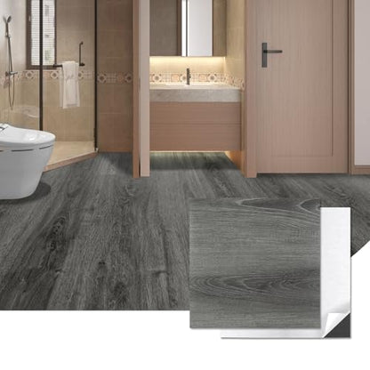 Art3d 30-Pack Peel and Stick Flooring Wood Planks, 12 x 12 in, Grey Oak - color: Grey Oak