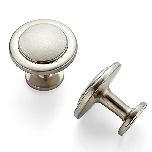 Ravinte Brushed Nickel Round Cabinet Knobs,Zinc Pulls,1-1/4 Inch,30 Pack - color: Brushed Nickel
