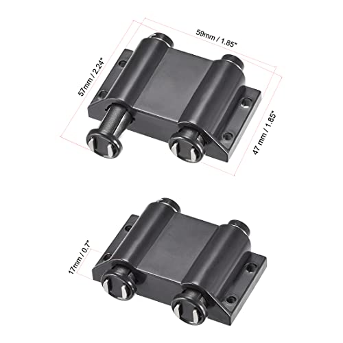 uxcell Double Touch Catch Magnetic Press Latch for Cabinet Door Cupboard Black 2pcs