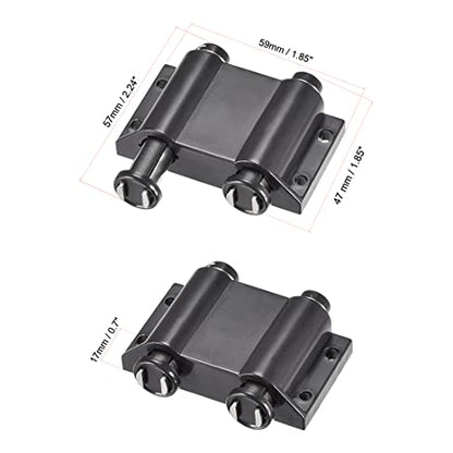 uxcell Double Touch Catch Magnetic Press Latch for Cabinet Door Cupboard Black 2pcs