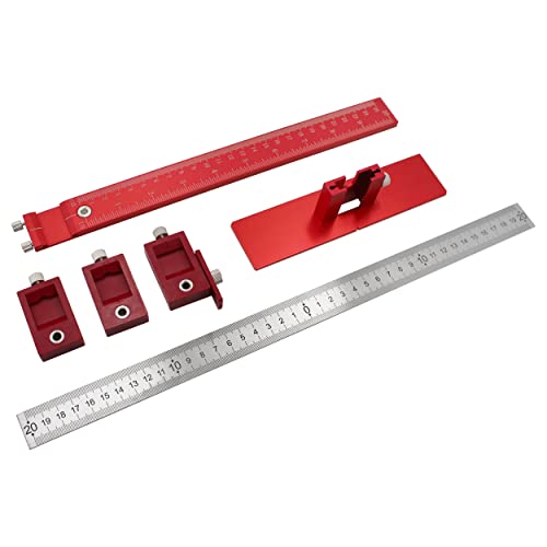 Cabinet Hardware Jig Tool Use for Handles and Pulls on Drawers/Doors-Red