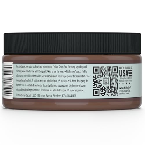 Gel Stain by Retique It, Thin Water-Based Gel Stain/Paint Glaze and Wood Stain Hybrid Java - color: 20 Java, size: 8 Ounce Stain