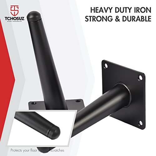 8 Inch Heavy-Duty Metal Furniture Legs 4-Pack Oblique Tapered Black - color: Black-oblique, size: 8''/20cm