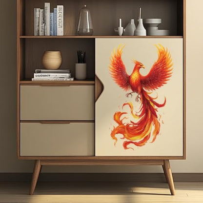 Peacoblue Phoenix Rub On Transfers for Furniture Craft 6"x12" - style: Phoenix