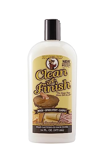 HOWARD Clean-A-Finish Wood Cleaner and Upholstery Cleaner for Furniture, Carpet Cleaning, Pour Bottle, 16 oz - style: Pour Bottle