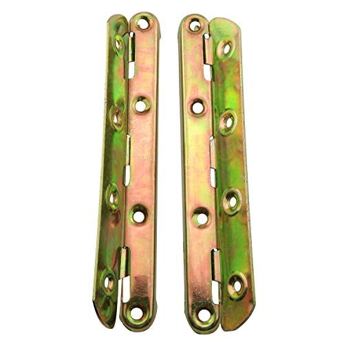 4pcs Hardware Bed Hinge Connector 8" Bed Rail Brackets for Bed Frame Bed Rail Headboards Footboards