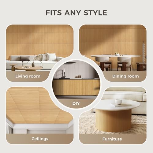 OUZUGIE 1 Pack 96x24 Inch Natural Bamboo Wall Panel - color: Twinned Carbides, size: 24" x 96"