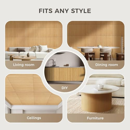 OUZUGIE 1 Pack 96x24 Inch Natural Bamboo Wall Panel - color: Twinned Carbides, size: 24" x 96"