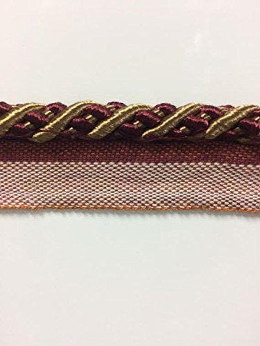3/8" Cord Edge Lip Cord (Black/Rust & Beige) CE-3/47-3-35 Upholstery