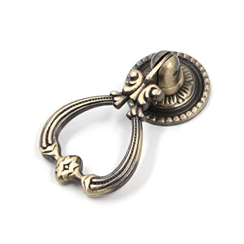 4Pcs Bronze Teardrop Pull Handles 1.3"x2.4" for Cabinet Drawer - color: Bronze2.4
