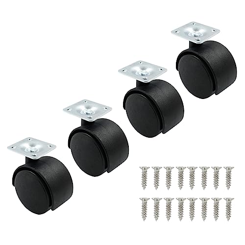 2 Inch Swivel Caster Wheels, Plate Caster, 4pcs - style: 2 Inch