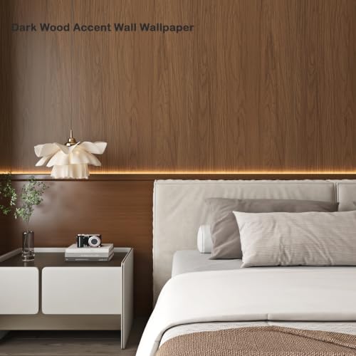 ICOOP Brown Walnut Wood Grain Peel and Stick Contact Paper 15.8"×120" - color: Walnut Wood, size: 15.8" x 120"