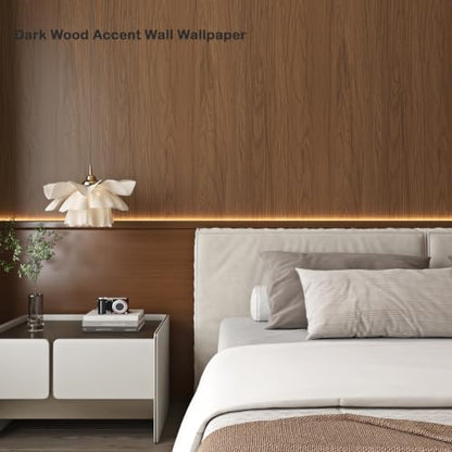 ICOOP Brown Walnut Wood Grain Peel and Stick Contact Paper 15.8"×120" - color: Walnut Wood, size: 15.8" x 120"