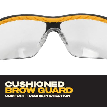 DEWALT DPG55-11D Clear Lens Anti-Fog Safety Glasses, Adjustable Fit