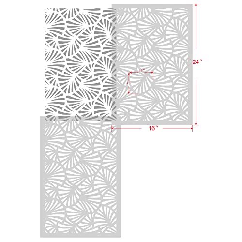 GSS Designs Large Tropical Leaf Wall Stencil 16x24Inch Palm Leaf Large Allover Wall Stencils for Painting Stencils for Walls Plant Wallpaper - style: Tropical Palm Leaf